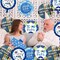 20 Pcs Father's Day Balloons, Happy Father's Day Mylar Balloons, Blue, White, Round, Self Sealing, Unisex, Adults